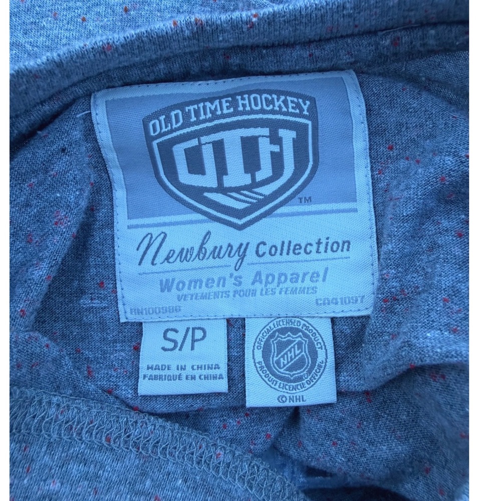 Old Time Hockey Detroit Red‎ Wings Womens Small Gray Graphic T-Shirt NHL Newbury - Picture 6 of 8